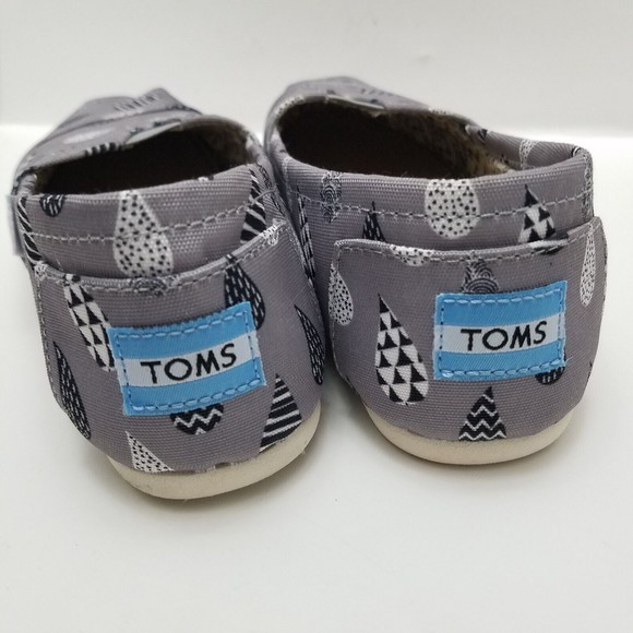Toms Womens 7.5 Singing In The Rain Shoes Canvas Slip On Walking Gray - Picture 4 of 9